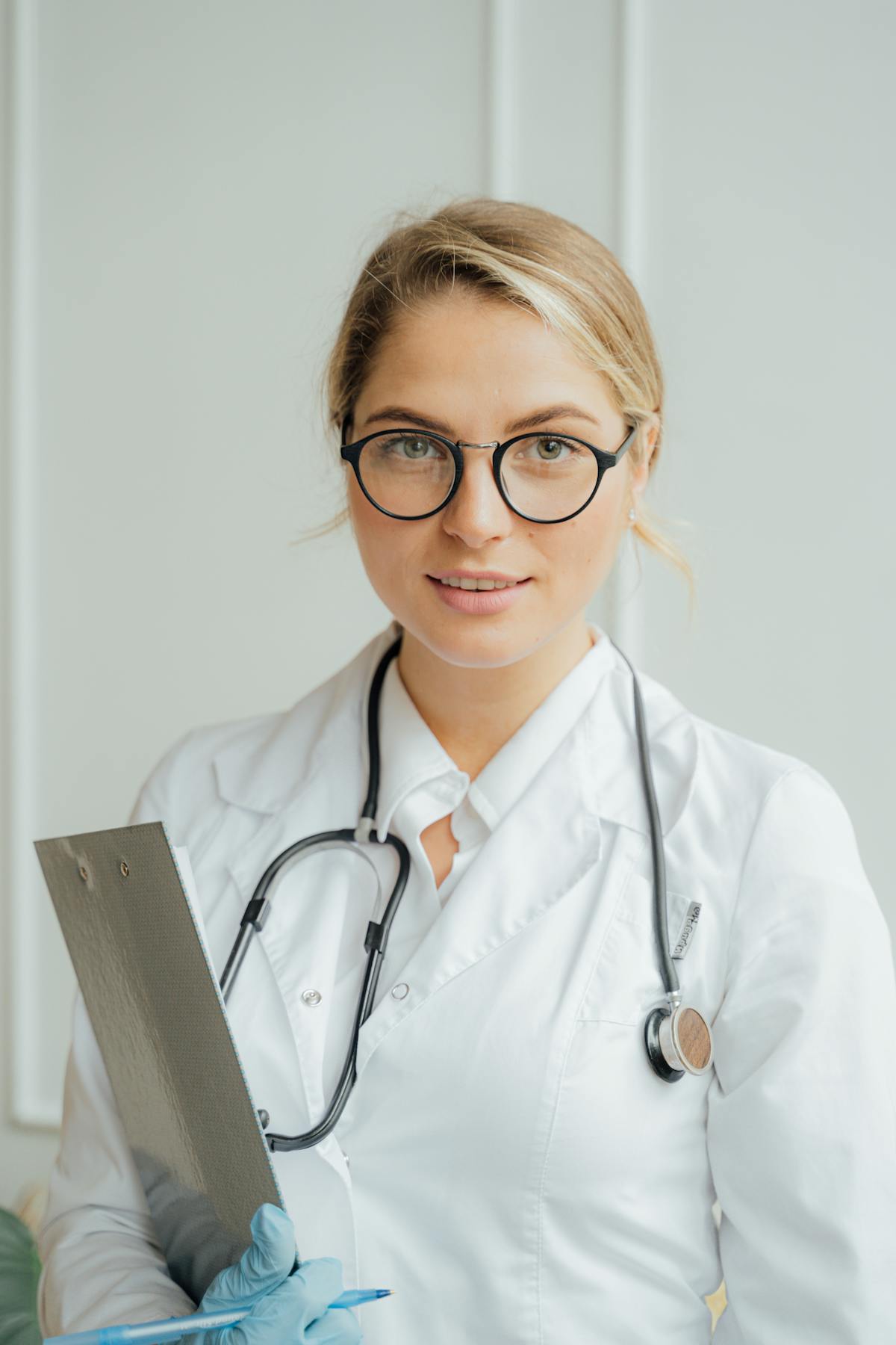 Healthcare professional using patient portal systems